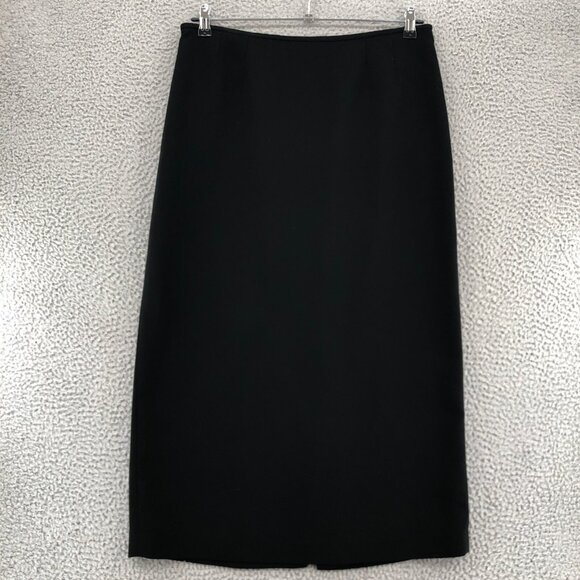 Kasper Skirt Womens 12 Black Midi Pencil Straight Career Office Everyday Work - Picture 1 of 11